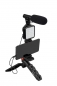 Mobile Preview: Dörr Vlogging Kit VL-5 Smartphone LED Videolicht mit Mikrophone und Stativ