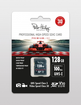 Peter Hadley Prof. High-Speed 128GB UHS-I SDXC-Karte Cl10, U3, V30 (100/95 MB/s) inkl. Jewel-Case