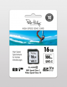 Peter Hadley High-Speed 16 GB SDHC-Karte Cl10 UHS-I, U1, V10 (100/35 MB/s)
