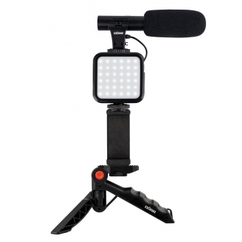 Dörr Vlogging Kit VL-5 Smartphone LED Videolicht mit Mikrophone und Stativ