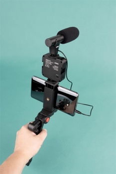 Dörr Vlogging Kit VL-5 Smartphone LED Videolicht mit Mikrophone und Stativ