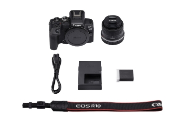 Canon EOS R10 Body + RF-S 4,5-6,3/18-45mm IS STM + Fototasche + UV-Filter GRATIS