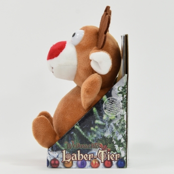 Kögler Laber-Rentier "Rudolph", das alles nachplappert, inkl. Batterien, 16x11,5x18,5cm
