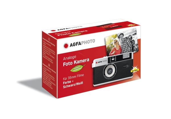 AgfaPhoto analoge 35mm Kleinbildkamera, schwarz