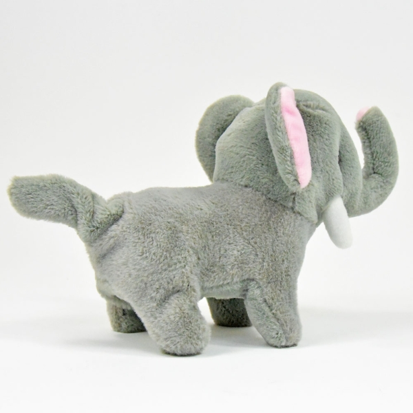 Laufender Plüsch-Elefant mit Sound, grau, 14x9,5x20cm