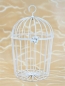 Preview: Kögler Labertier Dekokäfig Metallkäfig, weiß, 27x16x19cm