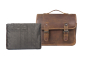 Preview: Alpenleder Leder Fototasche "Reporter" Wild Camel