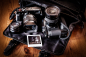 Preview: Alpenleder Leder Fototasche "Reporter" Ebenholz