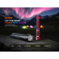 Preview: Fenix LD36R LED Taschenlampe mit weiß, rot, orange, pink, blau, lila und grünem Licht Flame Camo