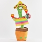 Preview: Laber-Kaktus mit Licht, Musik, Laberfunktion, Sombrero und Rasseln 32cm
