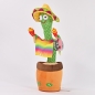 Preview: Laber-Kaktus mit Licht, Musik, Laberfunktion, Sombrero und Rasseln 32cm
