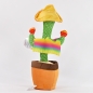 Preview: Laber-Kaktus mit Licht, Musik, Laberfunktion, Sombrero und Rasseln 32cm