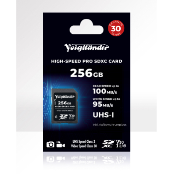 Voigtländer Prof. High-Speed SDXC 256GB UHS-I, Cl10, U3, V30 (100/95 MB/s)