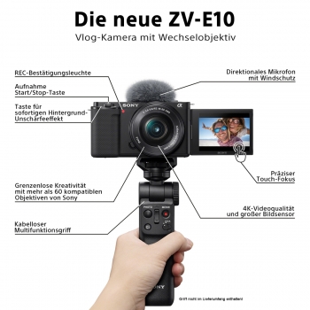 Sony Alpha ZV-E10 Body schwarz Digital-Systemkamera