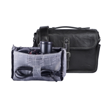 Alpenleder Leder Fototasche "Presse" Old Havanna