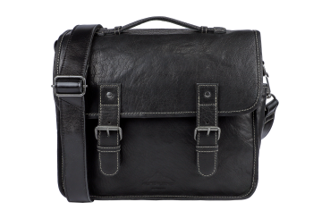 Alpenleder Leder Fototasche "Reporter" Ebenholz