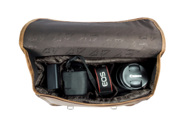 Alpenleder Leder Fototasche "Reporter" Wild Camel