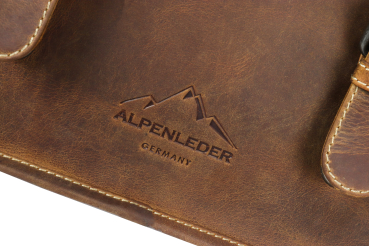 Alpenleder Leder Fototasche "Presse" Wild Camel