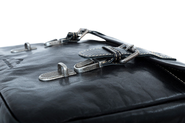 Alpenleder Leder Fototasche "Reporter" Ebenholz