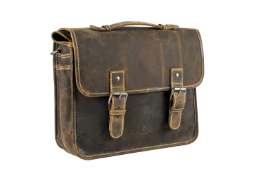 Preview: Alpenleder Leder Fototasche "Reporter" Old Havanna
