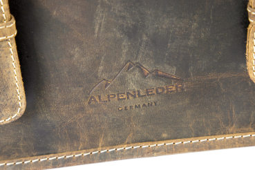 Alpenleder Leder Fototasche "Reporter" Old Havanna