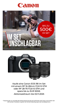 Canon EOS R8 + RF 2,8/28-70 mm Bundleaktion Sofortrabatt -400 €