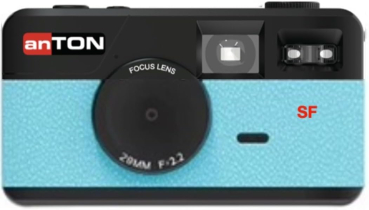 anTON SCREEN FREE Digitalkamera blau + 4 GB Karte bis zu 2000 Bilder · LED Flash