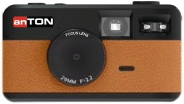 anTON SCREEN FREE Digitalkamera braun + 4 GB Karte bis zu 2000 Bilder · LED Flash