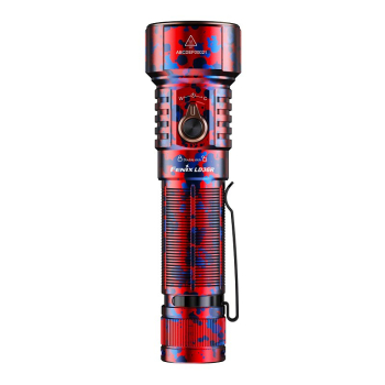 Fenix LD36R LED Taschenlampe mit weiß, rot, orange, pink, blau, lila und grünem Licht Flame Camo