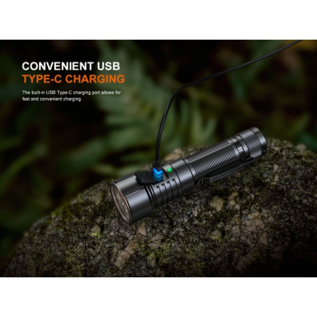 Fenix LD36R LED Taschenlampe mit weiß, rot, orange, pink, blau, lila und grünem Licht Flame Camo
