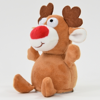 Kögler Laber-Rentier "Rudolph", das alles nachplappert, inkl. Batterien, 16x11,5x18,5cm