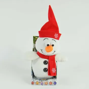 Kögler Laber-Schneemann  „Casper“, rot, inkl. Batterien, 25x16x11cm