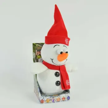 Kögler Laber-Schneemann  „Casper“, rot, inkl. Batterien, 25x16x11cm