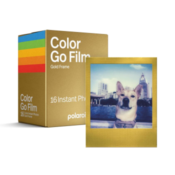 Polaroid GO Color Double Sofortbildfilm Doppelpack 2x 8 Aufnahmen Gold Frame