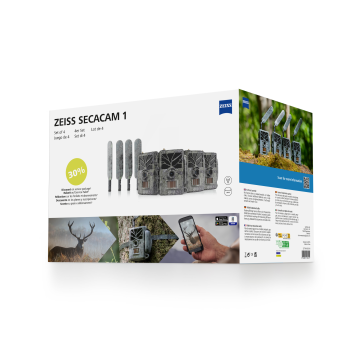 ZEISS Secacam 1 Wildkamera bis 24MP + Video - 4er-Pack - alles inklusive -