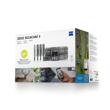 ZEISS Secacam 3 Vierer-Bundle inkl. 8 Batterien und 32 GB interner Speicher - 4er Pack