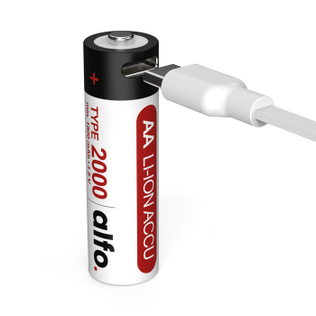 alfo. Li-Ion Akku Mignon AA/LR6, 4er Blister (1800mAh)