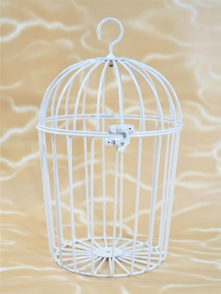 Kögler Labertier Dekokäfig Metallkäfig, weiß, 27x16x19cm