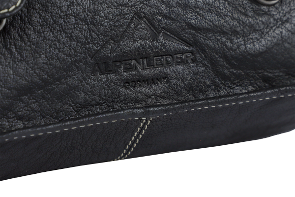 Alpenleder Leder Fototasche "Reporter" Ebenholz