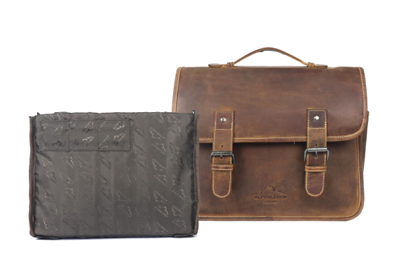 Alpenleder Leder Fototasche "Reporter" Wild Camel