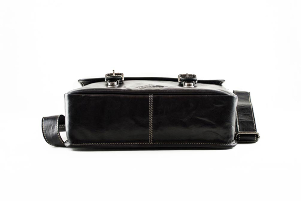 Alpenleder Leder Fototasche "Reporter" Ebenholz