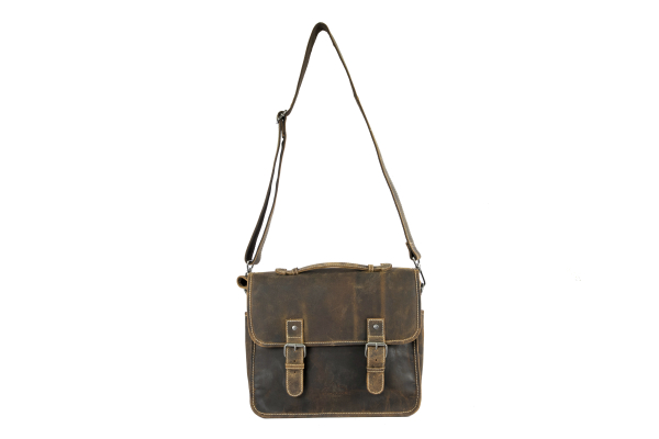 Alpenleder Leder Fototasche "Reporter" Old Havanna