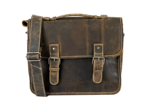 Alpenleder Leder Fototasche "Reporter" Old Havanna