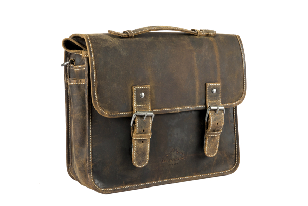 Alpenleder Leder Fototasche "Reporter" Old Havanna