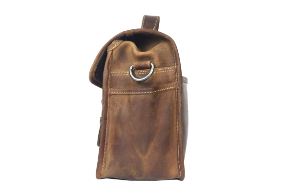 Alpenleder Leder Fototasche "Presse" Wild Camel