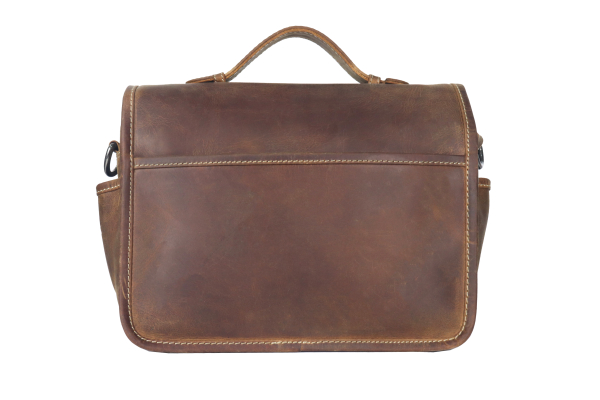 Alpenleder Leder Fototasche "Presse" Wild Camel