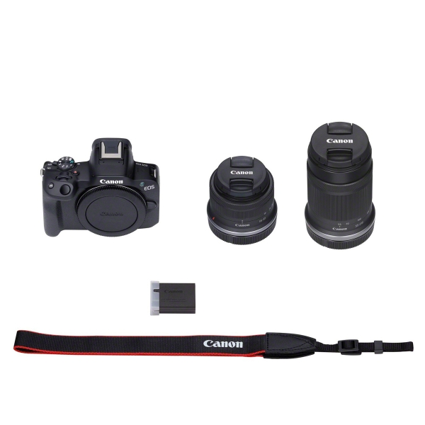 Canon EOS R50 + RF-S 18-45 mm IS STM + RF-S 5,0-7,1/55-210 mm IS STM