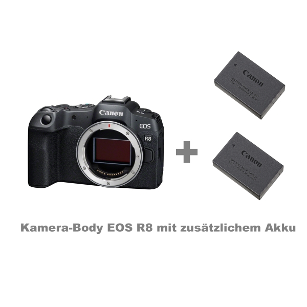 Canon EOS R8 Body + 2. LP-E17 Akku