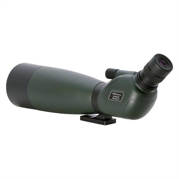 DDoptics Spektiv Pirschler 20-60x80 S Gen3 inkl. Tasche | Einblick schräg + DDoptics Outdoor-Halstuch