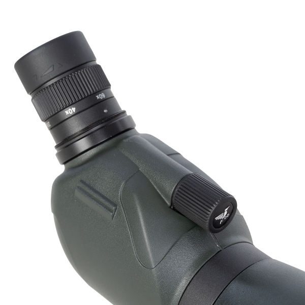 DDoptics Spektiv Pirschler 20-60x80 S Gen3 inkl. Tasche | Einblick schräg + DDoptics Outdoor-Halstuch